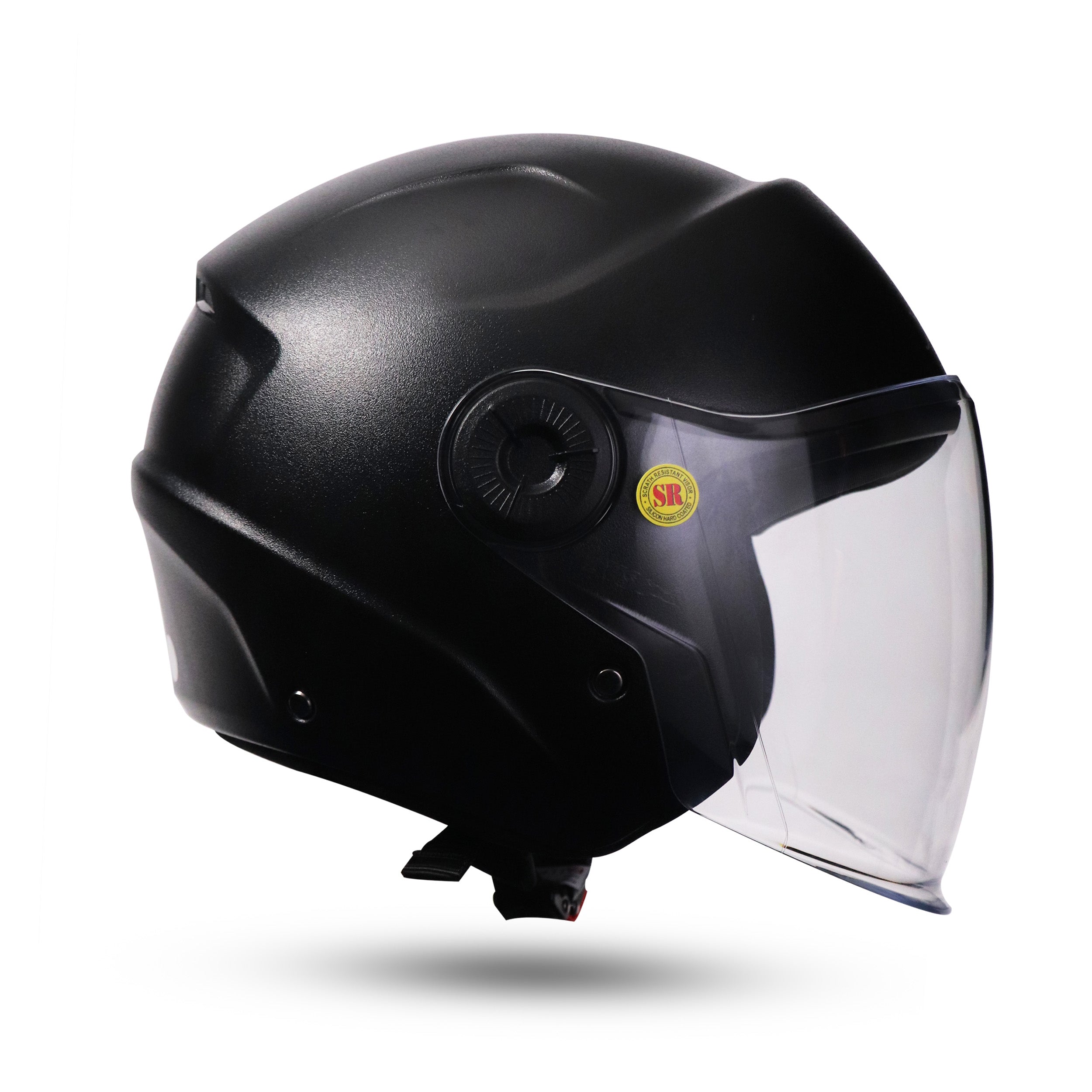TVS ACE ISI Certified Open Face Unisex Helmet with Full Coverage Visor